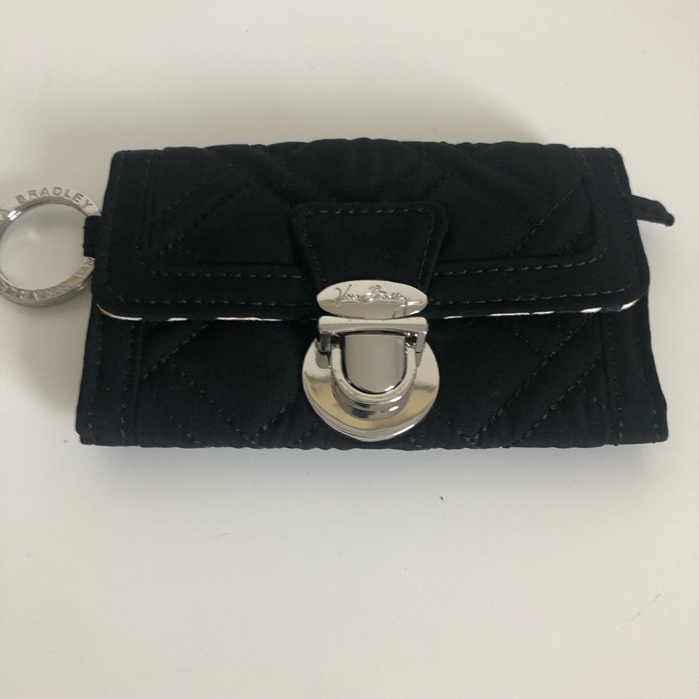 Vera Bradley Black Quilted Keychain Wallet